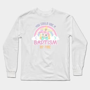 Baphomet Baptism by Fire Long Sleeve T-Shirt